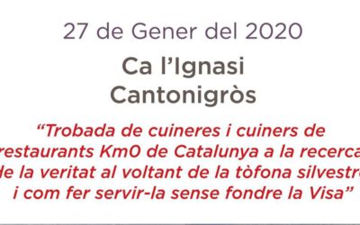Trobada de cuineres i cuiners de restaurants Km0 de Catalunya 2020
